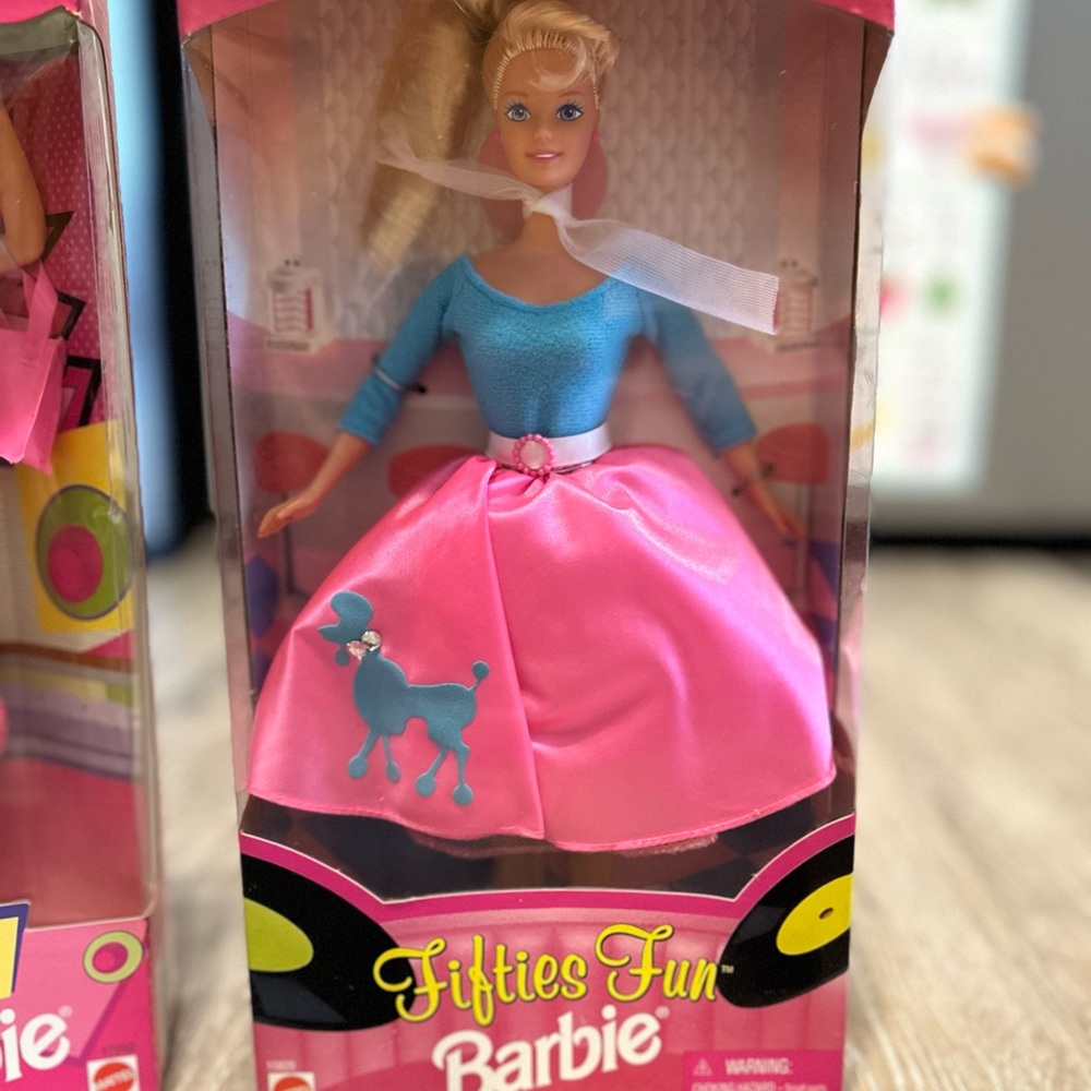 Barbie Retro Doll Pink and Blue Fashion